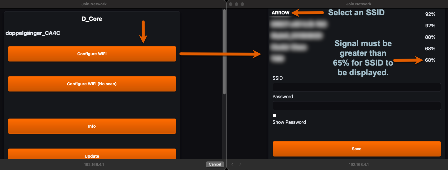 WiFi Manager Menu